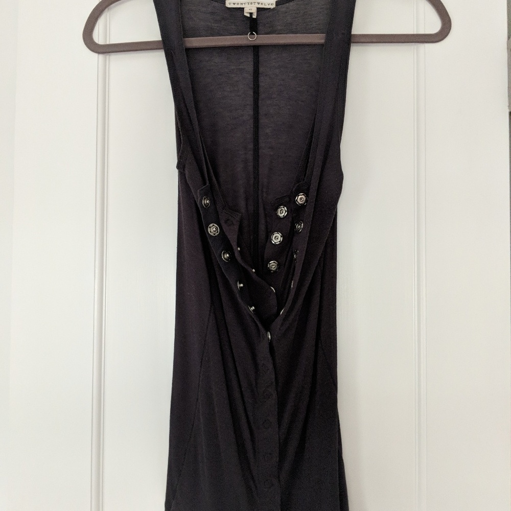 Twenty8Twelve Gray Tank with Snaps